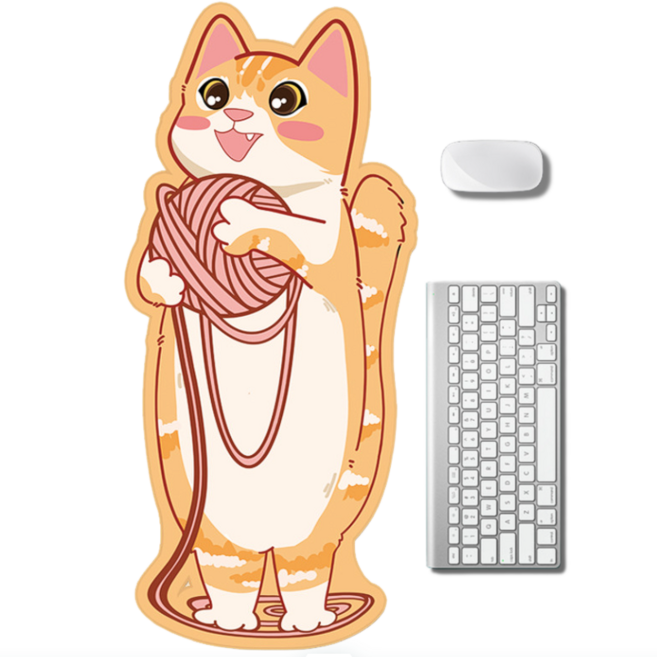 프레퍼 몽실몽실 동물 마우스패드, 1개, 치즈냥 장패드