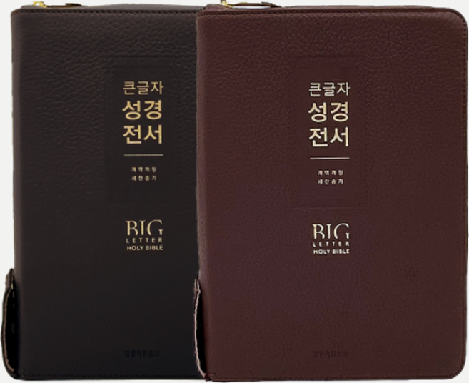 천연가죽 큰글자 성경전서(새찬송가) - 개역개정 / 대합본 / NKR 72EWXU / 생명의말씀사, 01 다크브라운 7344