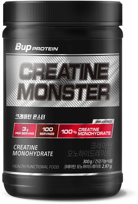 BUP 크레아틴 몬스터 모노 하이드레이트, 1개, 300g - 쿠팡