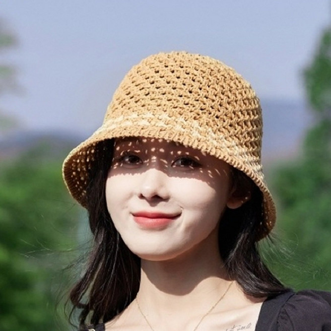 동네일등 돌돌이모자 선캡 패션 깊은벙거지 니트버킷햇