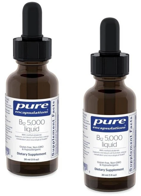 퓨어인캡슐레이션 비타민B12 5 000 액상 드롭스 Pure Encapsulations Vitamin B12, 2개, 30ml - 쿠팡