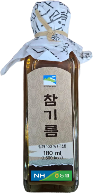 농협 국산 참기름 강원도 인제 전통식품 품질인증, 1개, 180ml