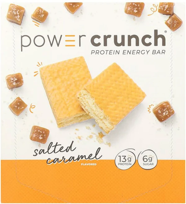 BNRG 비엔알지 파워크런치 단백질 에너지바 솔티드 캐러멜, 40g, 12개 - 쿠팡