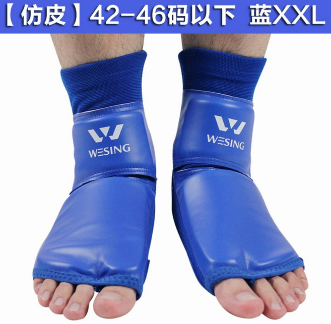 무에타이 권투 발목 보호대 발 보호 패드 장비 킥복싱 복싱 성인용, 블루 2XL, 1개
