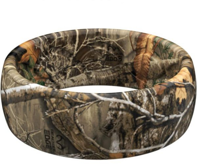 그루브 라이프 리얼트리 카모 실리콘 링 - 남성용 통기성 고무 웨딩 평생 커버력 독특한 디자인 편안한 착용감