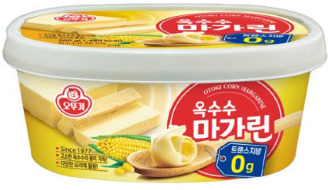 맛있는 옥수수 마아가린 16개 마가린 버터 치즈 디저트 피자 햄버거 빵 샌드위치 즉석 가공 요리류, 200g