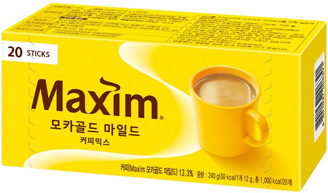 맥심 모카골드 마일드 커피 믹스, 240g, 20개입, 1개