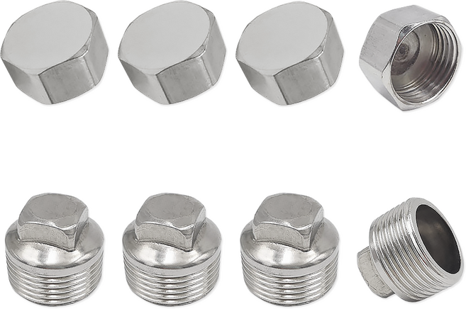 디피하우스 스텐 수도 메꾸라 15A 배관 마감캡 세트, 1개