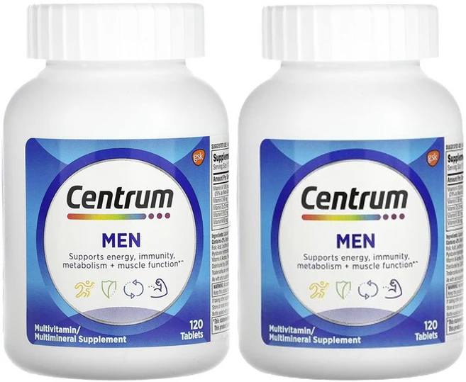 센트륨 남성 종합비타민 120 정, 120정, 2팩 - 쿠팡
