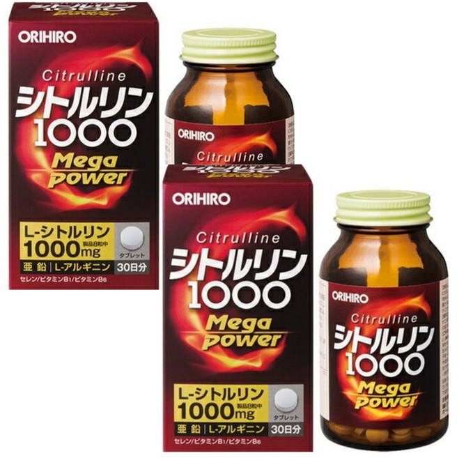 일본직구 오리히로 아르기닌 1000 아연 240정 x 2개 아르기닌 보충제 활력 관리 60일분