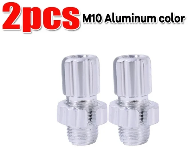 1/2/4pcs 자전거 브레이크 레버 조정 나사 시프터 케이블 조절기 볼트 M7/M10 알루미늄 합금 액세서리, 10 2pcM10 Aluminumcolor