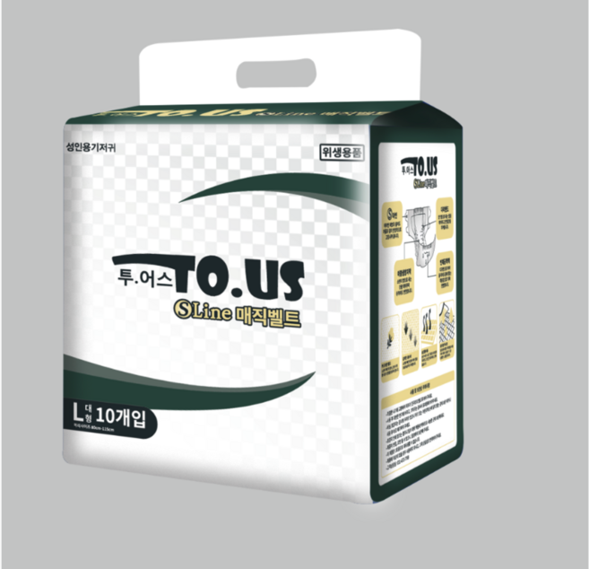 대형80매 / 투어스S-Line매직벨트 대형80매 성인용기저귀 최신생산제품, 대형, 8개, 10개입