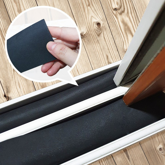 락키스 문풍지 창문틀 베란다 샷시 틈새바람 해충 외풍차단, 화이트, 8cm x 1M, 1개