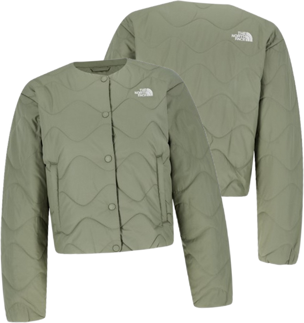 [매장판] 노스페이스 화이트라벨 경량 패딩 여성 플로우 히트 자켓 그린 NJ3NR81L