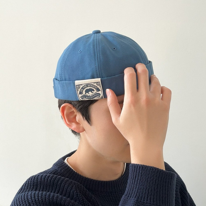 북극곰 와펜 와치캡 챙없는 모자 비니