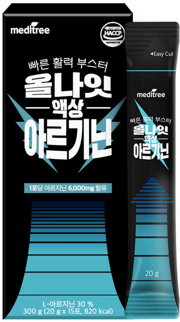 메디트리 올나잇 액상 L 아르기닌 6000 활력 15포 1박스 오르니틴 시트룰린, 300g, 1개