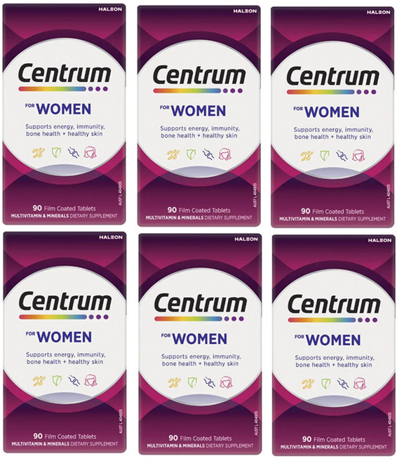 센트룸 포우먼 센트룸 종합비타민, 90정, 6개