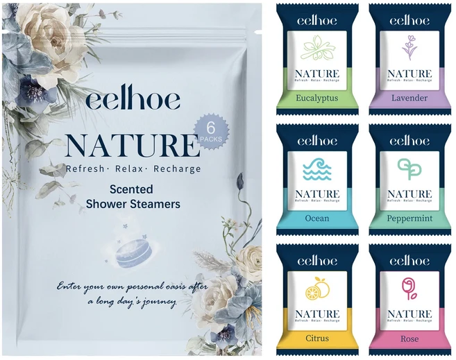 EELHOE 샤워 스티머 타블렛 영양 공급 청결 오염 제거 냄새 휴식 피로 완화 보습 스파 목욕 용품, 01 CHINA