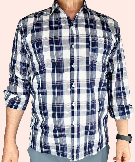 옥이딸 남자 체크 남방 작업복 상의 촌캉스 작업 셔츠 빅사이즈 긴팔