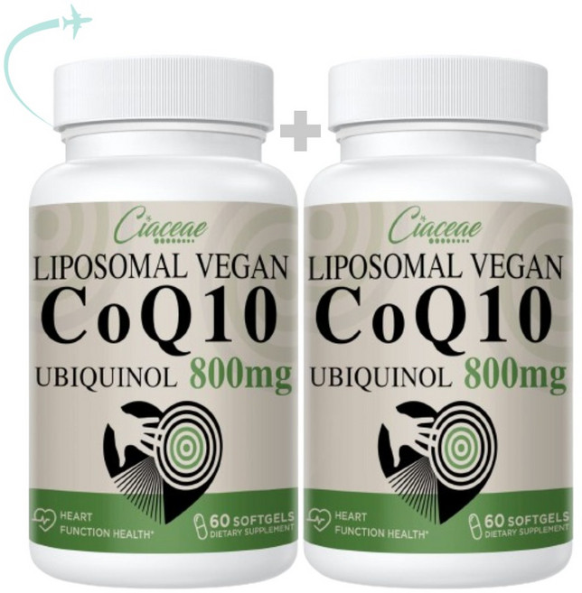 리포조말 비건 코큐텐 유비퀴놀 코엔자임 800mg 60정 2통 CHECKYOU, 2개