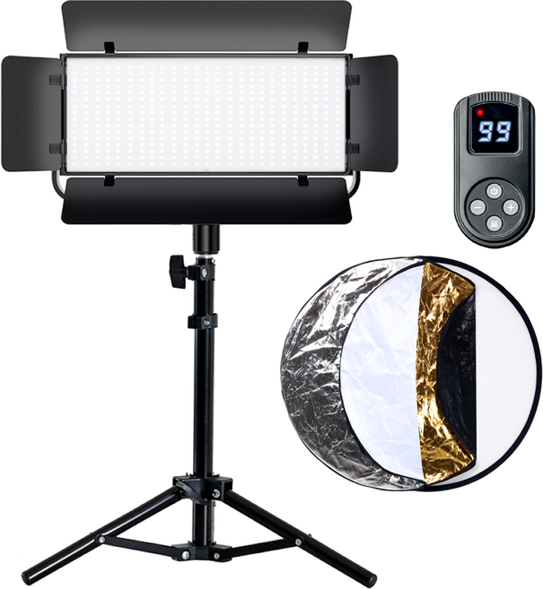 알파믹 지속광 조명 테이블 스탠드 반사판 세트 유튜브 방송 촬영 장비, 1개, PL400BML