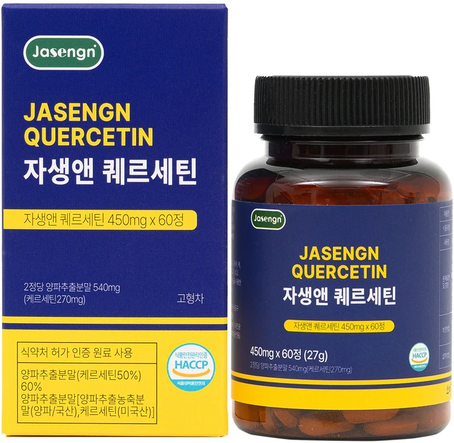 자생앤 퀘르세틴 브로멜라인 함유, 1개, 60정 - 쿠팡