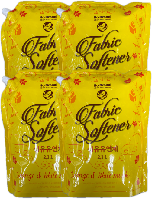 노브랜드 일반드럼겸용 섬유유연제 2.1L 로즈템테이션, 4개