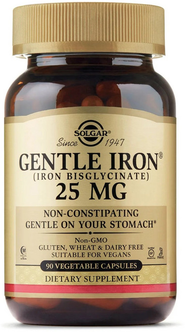 솔가 젠틀 철분 25mg 베지터블 캡슐, 90정, 1개