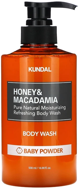 쿤달 꿀 & 마카다미아 바디워시 베이비파우더 500ml (16.9 fl oz) KDL-74018 - 쿠팡
