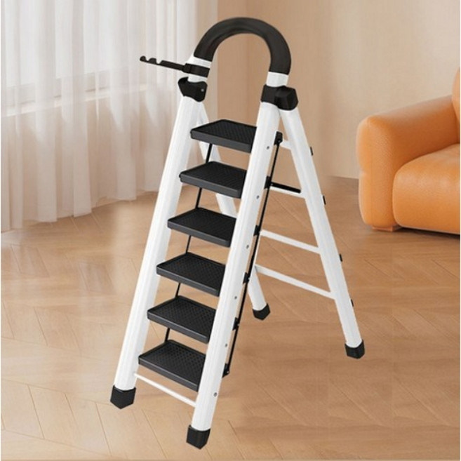 [리퍼상품] 국내배송 FOOI 접이식 가정용 사다리 3단 4단 5단 6단 다용도 사다리 5시건, 6단 (리퍼), 1개
