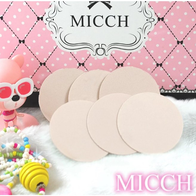 MICCH 舒柔布面圓形胸貼 三副組 台灣製造, 1個, 圓形,膚色