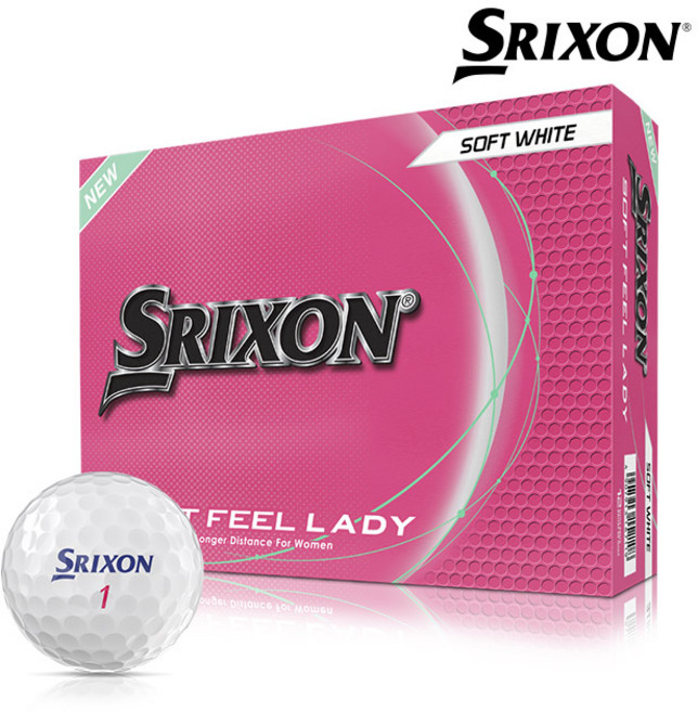 스릭슨 2025 소프트 필 레이디 9 2피스 골프볼, 화이트, 2개