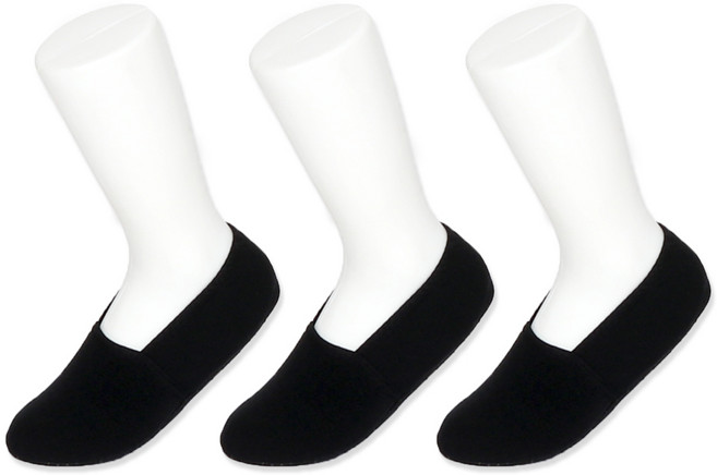 여성 불타는 요술버선 무지검정 덧신 3켤레 겨울 방한 수면