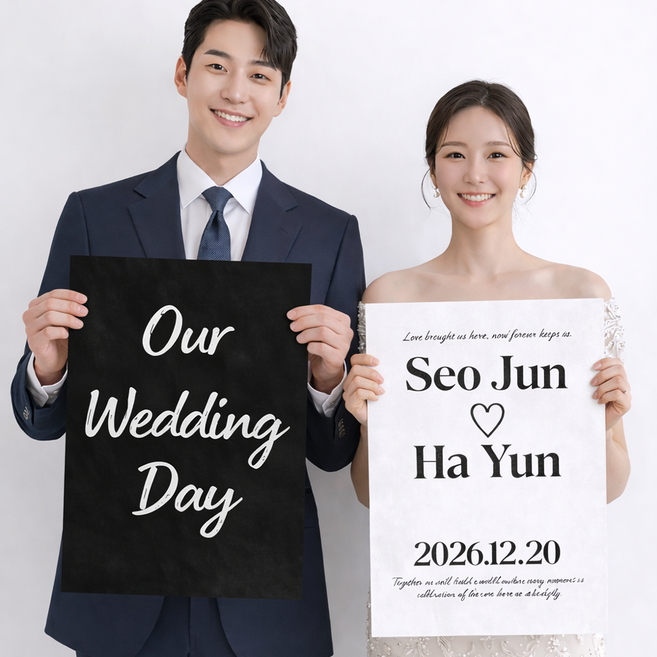 포스터연구실 1+1 웨딩 촬영 소품 A3 포스터