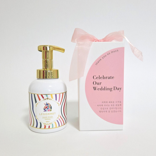 오월답례 르소메 프리미엄 포밍 핸드워시 답례품, 웨딩핑크, 1개