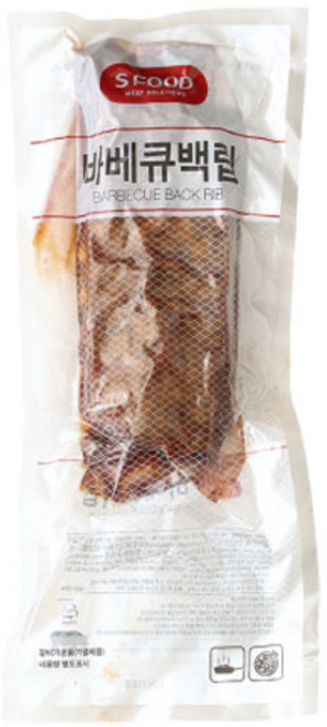 에쓰푸드 바베큐백립 (냉동), 450g, 1개