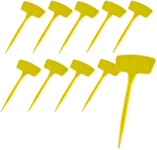 화분이름표5 27cm 사이즈 10개 set 화이트 레드 블루 옐로우 선택가능, 27cm옐로우10개set