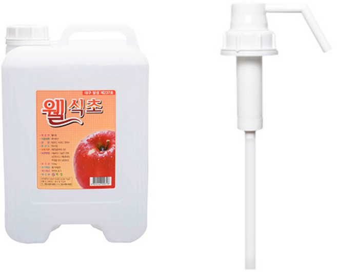 크린메이트 웰 식초 말통 대용량 13kg 세탁 소독+말통펌프 A타입, 1개