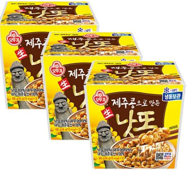 오뚜기 제주콩으로만든생낫또 168g 3개