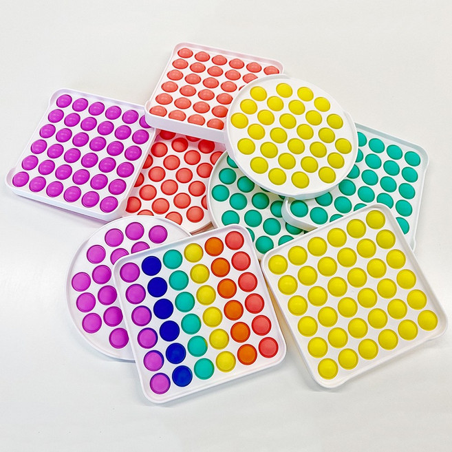 어몽어스 푸쉬팝 버블 팟잇 푸시팝 팝잇 장난감 뽁뽁이 실리콘, (소형 화이트)원형-복숭아, 1개