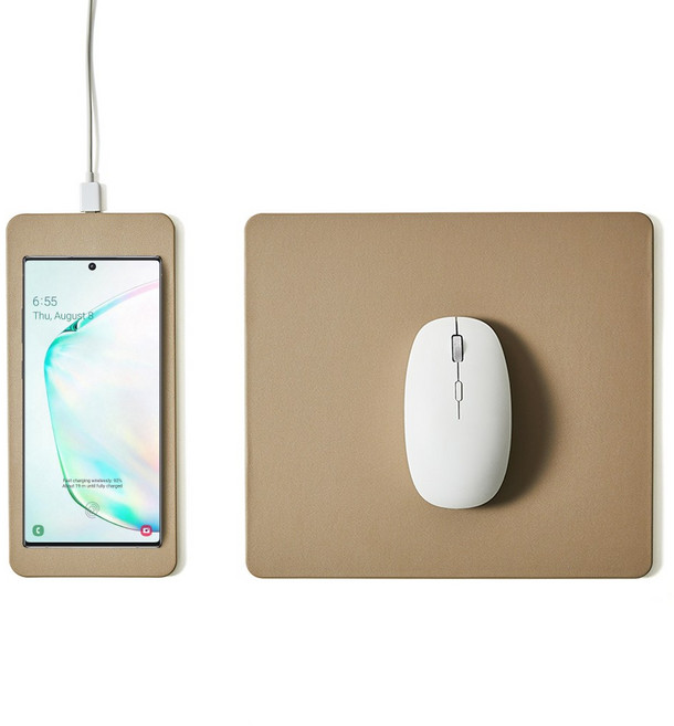 파우트 15W 초고속 무선충전 마우스패드 분리형 HANDS3 SPLIT, 라떼크림, 1개