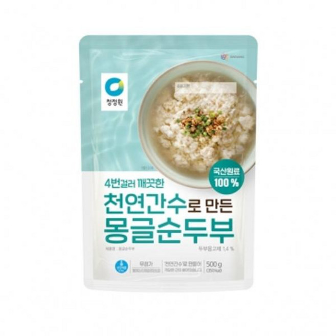 청정원 천연간수 몽글 순두부 500g 3개