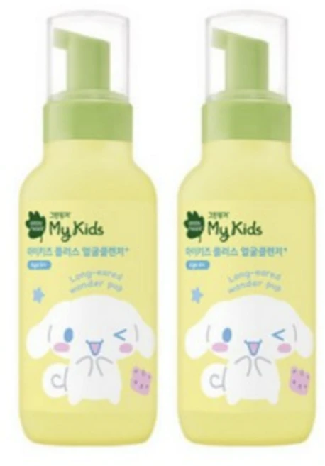 그린핑거 마이키즈 플러스 산리오 얼굴클렌저 복숭아향, 200ml, 2개 - 쿠팡