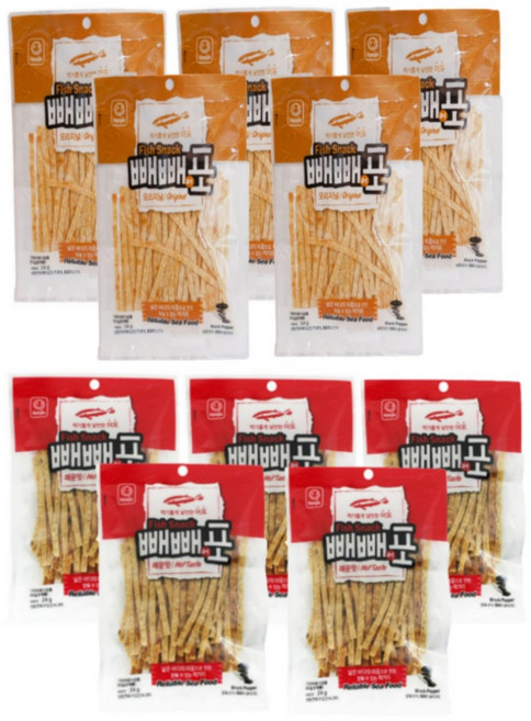 한진식품 빼빼어포 오리지널 + 매운맛, 5세트