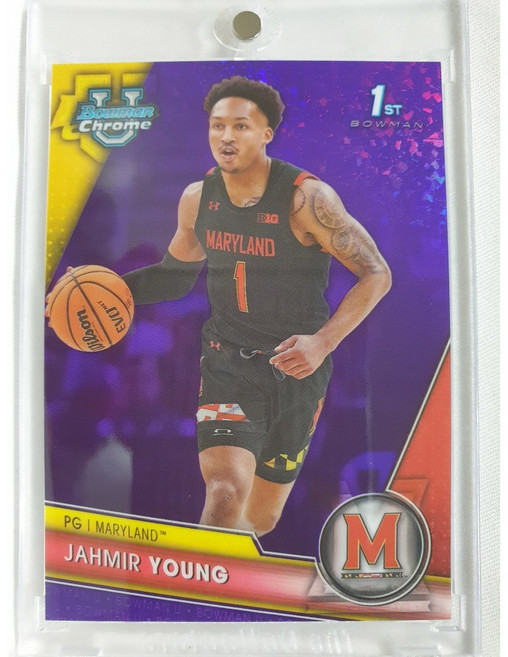 2023-24 BOWMAN CHROME UNIVERSITY 자미르 영 399장 퍼플 리프렉터 NBA 농구 스포츠 카드, 1개, #51 자미르 영