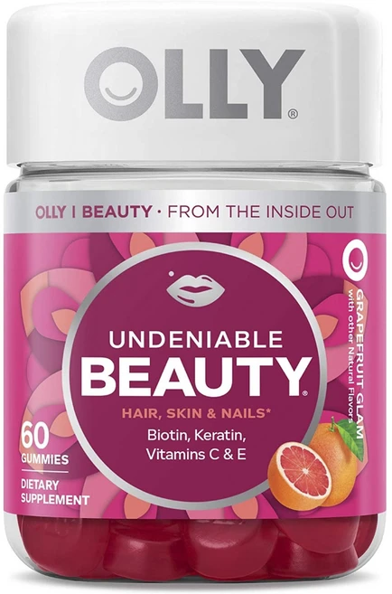 올리보충제 언디나이어블 뷰티 구미 자몽 글램 맛, 60개입, 1개 - 쿠팡