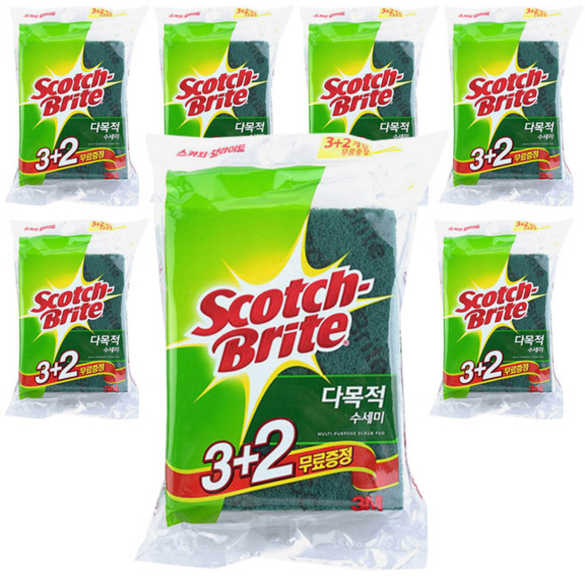 스카치브라이트 다목적 수세미 소형, 5개입, 7개