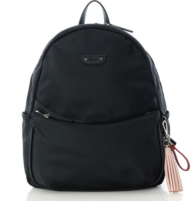 에스콰이아 여성 백팩 판매베스트 MD추천 NO 1 기간한정 수량한정 블랙 나일론 원단의 가볍고 실용성 높은 백팩 앞판 하단 나선형경량 판매베스트 백팩 여행용가방 EODSHB889