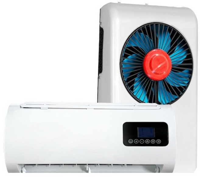 MD홍 무시동 에어컨 실외기 포함 24V 12V 트럭 캠핑카, 일반배관형, 12v 무시동 에어컨