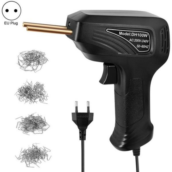 핫스테이플러 플라스틱 용접기 범퍼 납땜 다리미 차고 도구 자동차 수리 키트 PVC 100W, 01 EU Black, 1개